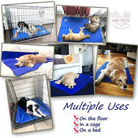 Alfombrilla de auto refrigeración para mascotas para perreras, cajones y camas- ARF Pets, Azul - BESTMASCOTA.COM