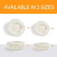 HACHIKITTY - Camas de perro de donut lavables a máquina, camas redondas para cachorros, tamaño mediano, auto calentamiento interior camas para mascotas - BESTMASCOTA.COM