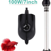 Hygger Mini Inline Quartz Glass Aquarium Heater with External Controller, Adjustable Submersible Betta Fish Tank Thermostat 50W/100W - BESTMASCOTA.COM