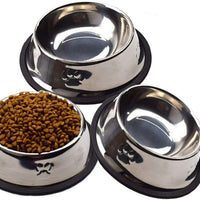 Welcomnny 3 cuencos para gatos, cuencos para mascotas, antiadherentes, de acero inoxidable - BESTMASCOTA.COM