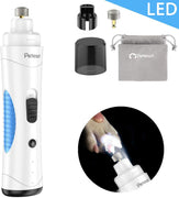 Peteast - Molinillo de uñas para mascotas con LED mejorado, carga USB, potente recortador de uñas eléctrico con 2 velocidades, patas sin dolor, recorte de aseo para perros pequeños/medianos/grandes - BESTMASCOTA.COM