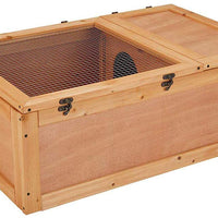 Unipaws - Caseta de madera de abeto china, con soporte de mesa separado, para animales pequeños, para tartas, anticorrosión y a prueba de humedad, para uso en interiores y exteriores, con asa - BESTMASCOTA.COM