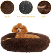 SlowTon - Cama calmante para perro, ultrasuave, cojín cálido de felpa para perro o gato, con esponja, parte inferior antideslizante para mascotas pequeñas, medianas, para dormir en el interior, lavable a máquina - BESTMASCOTA.COM