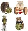 ERKOON New 12 Pack Hamster Chew Toys Gerbil Rat Guinea Pig Chinchilla Chew Toys Accessories, Natural Wooden Dumbbells Exercise Bell Roller Teeth Care Molar Toy for Rabbits Bird Rabbits Hamster Gerbil - BESTMASCOTA.COM