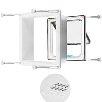 Lucky treyvon Puerta grande para gato, (tamaño extra: 9.4 x 9.4 in), 4 vías de bloqueo puerta para interior exterior, puerta magnética para mascotas, compatible con gatos adultos y perros pequeños - BESTMASCOTA.COM