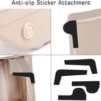 Flexzion Escaleras plegables para perro y gato, portátil, de plástico, Para camas altas, de interior y exterior, Fácil de guardar y decorativo, Beige - BESTMASCOTA.COM