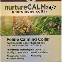 Collar de feromonas calmante para felinos NurtureCALM 24/7 (cuello hasta 15 pulgadas) - BESTMASCOTA.COM