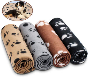 Manta para mascotas Comsmart cálida para perro, gato, manta de forro polar para dormir con estampado de huellas, manta suave para gatito cachorro y otros animales pequeños - BESTMASCOTA.COM