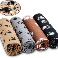 Manta para mascotas Comsmart cálida para perro, gato, manta de forro polar para dormir con estampado de huellas, manta suave para gatito cachorro y otros animales pequeños - BESTMASCOTA.COM