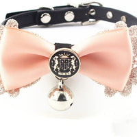 Cocopet - Collar de lujo hecho a mano con pedrería japonesa con colgante de campana para gatos disfraz de niña, color rosa (XS) - BESTMASCOTA.COM