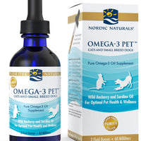 Nordic Naturals Omega 3 Pet – Aceite de pescado líquido para gatos y perros, Omega-3s, EPA y DHA apoya la piel, abrigo, articulaciones y salud general, en forma de triglicéridos para una absorción óptima, 2 onza - BESTMASCOTA.COM