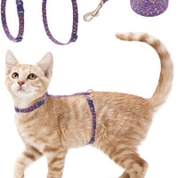 PUPTECK - Arnés para gato con correa, correa suave ajustable con diseño de moda - BESTMASCOTA.COM