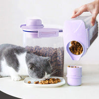 Ansee - Recipiente de almacenamiento de alimentos para mascotas, recipiente de cereales con diseño hermético para verter boquilla medidora, dispensador de alimentos secos sin BPA para perros, gatos, pájaros - BESTMASCOTA.COM