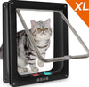 Success - Puertas para gatos grandes para puertas interiores y exteriores, XL para mascotas para gatos y perros grandes, 4 vías con cierre de solapa para puertas correderas, ventanas y paredes, marrón, tamaño exterior 11.0 x 9.8 in - BESTMASCOTA.COM