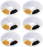 MUDEELA 6 filtros compatibles con filtro de fuente de flores Catit y diseño Catit Senses Fuente – Filtro de suavizante de agua de triple acción de repuesto compatible con filtro de fuente de agua Catit (5.5") - BESTMASCOTA.COM