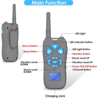 DELOMO Collar de choque para perro, collar de entrenamiento para perro con mando a distancia, IP67 impermeable collar eléctrico para perros con 3 modos de entrenamiento, 550 yardas de rango remoto collar de entrenamiento para perro - BESTMASCOTA.COM