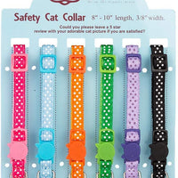 PUPTECK Collar de gato – 6 piezas de lunares ajustables con campana Fit Kitty - BESTMASCOTA.COM