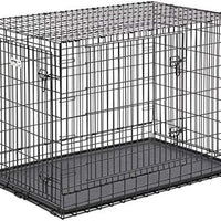 Jaula para perros Midwest Homes for Pets Ultima Pro, serie profesional, resistente, puerta doble extrafuerte, plegable, con panel divisor, bases para proteger el suelo, bandeja de plástico a prueba de fugas - BESTMASCOTA.COM