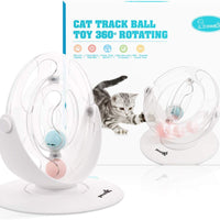 Pecute - Pelota giratoria de 360° para gato, juguete para entrenamiento mental y físico, equipado con pelota de martillo y menta - BESTMASCOTA.COM