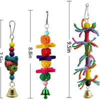 Deloky 8 paquetes de juguetes para masticar con columpio de pájaros, hamaca de loro, juguetes adecuados para pequeños parakeets, cacatolas, conos, aletas, chacamayos, loros, pájaros de amor - BESTMASCOTA.COM