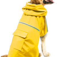 Chubasquero para perros de ocio, impermeable, ligero, chaqueta reflectante, con capucha para perros pequeños, medianos y grandes - BESTMASCOTA.COM