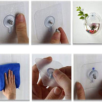 Kathson Decoración para el hogar maceta de pared para colgar de burbujas para acuario cuenco de pecera acuario (blanco, espejo, transparente) - BESTMASCOTA.COM