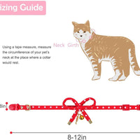 Esceneral - Collar para gato, diseño de lazo, ajustable, con hueso y campana para gatos, gatitos, cachorros - BESTMASCOTA.COM