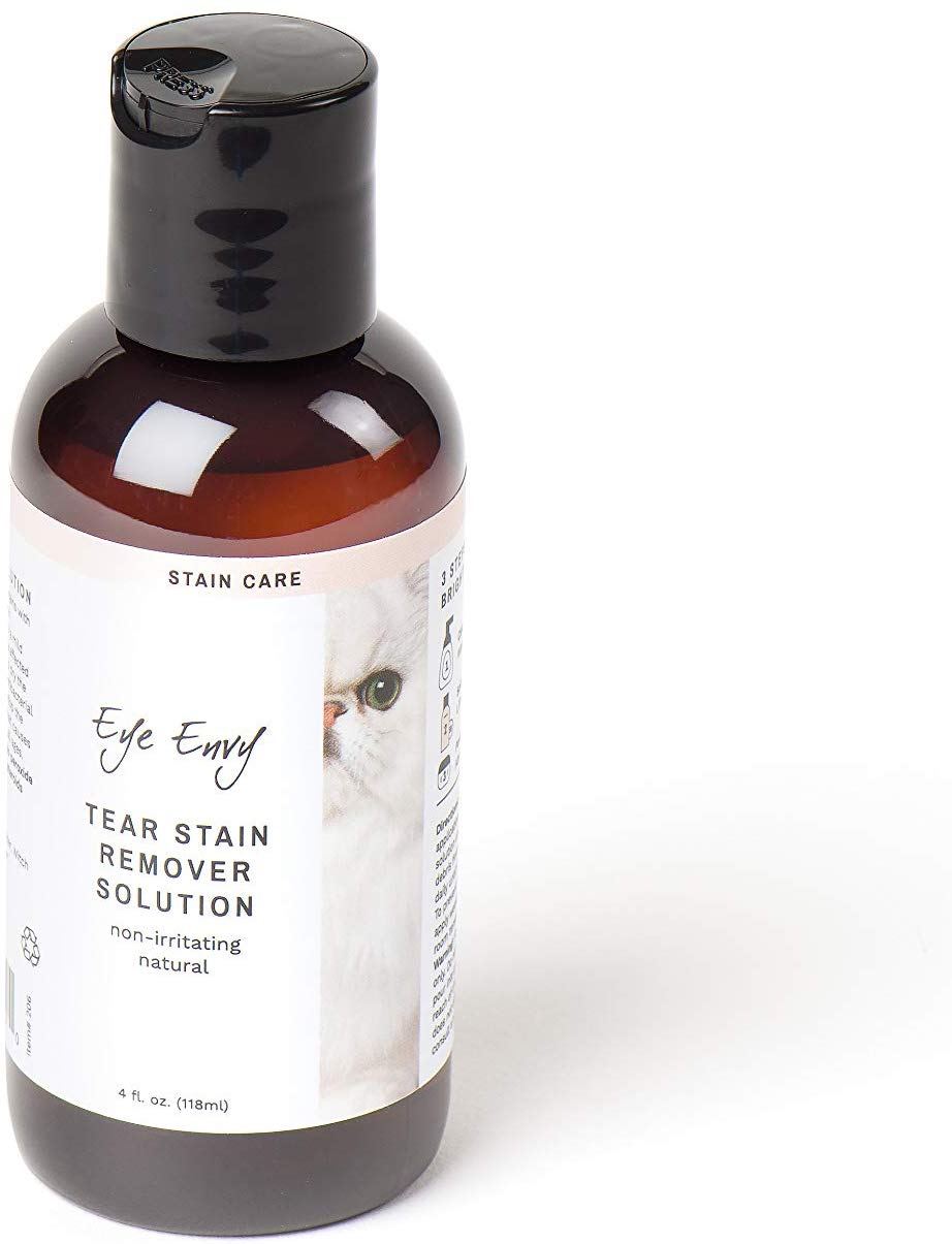 Eye Envy Tear Stain Remover Solution for Cats|100% Natural and Safe|Recommended by Breeders/vets/cat fanciers/Groomers|Contains colloidal Silver|Remove Stains from Fur on Persians and Exotics - BESTMASCOTA.COM