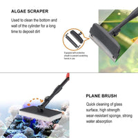 Upettools - Herramienta de limpieza para acuario, 6 en 1, kit de limpieza para algas de peceras, rascador de algas, mango largo ajustable, juego de limpieza de cepillos para pecera - BESTMASCOTA.COM