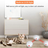 Pakoo Juguete interactivo para gato, juguete de gatito con ruedas automático, bola de movimiento recargable por USB, luz LED giratoria con función de temporizador, el mejor regalo para tu gatito - BESTMASCOTA.COM