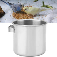 HEEPDD – Jaula para pájaros comedor, copa de acero inoxidable para alimento de agua, jaulas de alimentación, cuencos, accesorios para loros, conejo, hámster, conuro, pájaros - BESTMASCOTA.COM