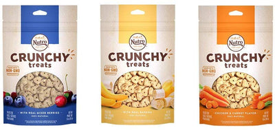 Nutro Natural Crunchy Formación Treats Para Perros 3 Sabor Variedad Bundle: (1) Nutro Treats W/Banana, Real (1) Nutro Treats W/Mixed Berries, Real (1) Nutro Treats W/Real de las Zanahorias, 10 oz EA (3 bolsas) - BESTMASCOTA.COM