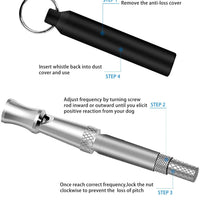 JESOT Silbato de entrenamiento de perro con clicker, kit de entrenamiento ultrasónico ajustable para perro con cordón para entrenamiento silencioso de repulsión de perro (paquete de 4) (negro y azul) - BESTMASCOTA.COM
