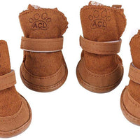 YILEGOU - Botas de nieve para cachorros con correas ajustables, suela antideslizante, protectores de patas para cachorro, perro, gato, 4 unidades - BESTMASCOTA.COM