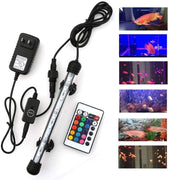 MQ 8 – 20 en sumergible LED luz de acuario, cambio de color tanque de peces luz con mando a distancia, IP68 cristal LED luces Bar, para pecera 10 – 35 pulgadas - BESTMASCOTA.COM