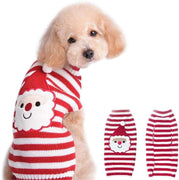 nacoco Papá Noel Suéter Mascota Suéter perro día festivo de Navidad jerseys Sudaderas de clima frío Escudo de Navidad para Perros y Gatos de tamaño pequeño a mediano - BESTMASCOTA.COM