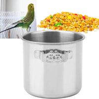 HEEPDD – Jaula para pájaros comedor, copa de acero inoxidable para alimento de agua, jaulas de alimentación, cuencos, accesorios para loros, conejo, hámster, conuro, pájaros - BESTMASCOTA.COM