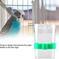 HEEPDD Alimentador de Agua para Pájaros, Recipiente Automático de Bebida de Agua Dispensador de Alimentos Jaula Aves Suministros para Parrot Budgie Cockatiel Conure Lovebirds Finch - BESTMASCOTA.COM