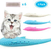 Eutreec - Juguetes para gatos interactivos, forma de pez gato, cepillo de dientes rellenable, silicio de peces, dientes de silicona, suministros para masticar mascotas, para gatitos y gatos - BESTMASCOTA.COM