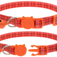 BINGPET - Collares de gato con campana, colores variados, patrones cuadrados, ajustables, paquete de 6 unidades - BESTMASCOTA.COM
