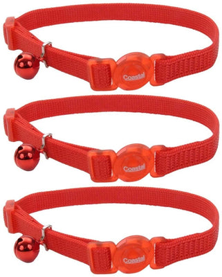 Coastal Pet Products ccp7001red nailon seguro de gato ajustable retención collar con campanas, rojo (Padre) - BESTMASCOTA.COM