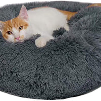 Cama para perro o gato BinetGo, cojín de piel sintética para perro o gato, alivio de articulaciones y mejor sueño, lavable a máquina, parte inferior impermeable - BESTMASCOTA.COM