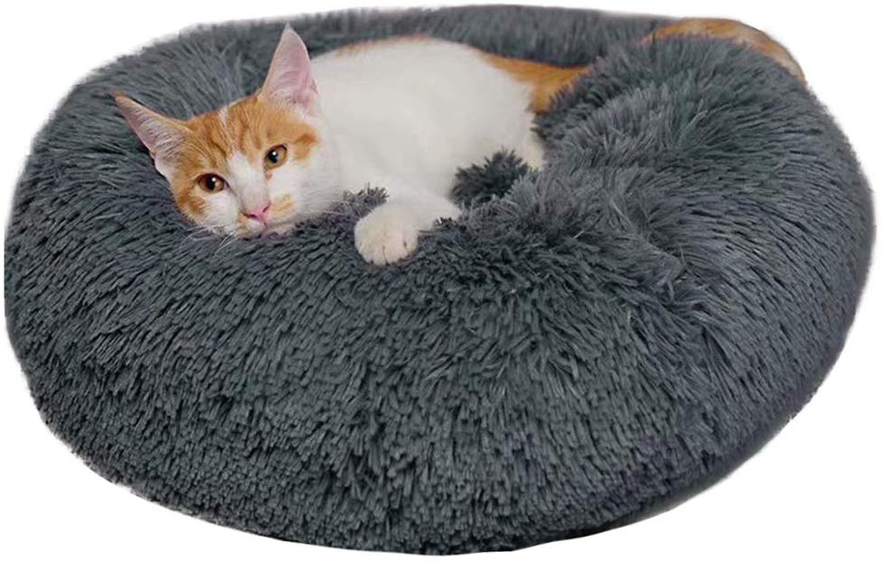 Cama para perro o gato BinetGo, cojín de piel sintética para perro o gato, alivio de articulaciones y mejor sueño, lavable a máquina, parte inferior impermeable - BESTMASCOTA.COM