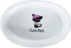 PetRageous I Love Paris, cuenco ovalado para gato de 6.5 in en color rosa, 2 tazas - BESTMASCOTA.COM