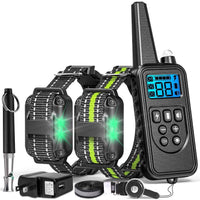 Collar de entrenamiento para perros con tres modos de entrenamiento, collar de entrenamiento impermeable, largo alcance de hasta 2600 pies - BESTMASCOTA.COM