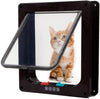 Rikounan Puerta de gato con 4 vías de bloqueo, puertas silenciosas para gatos, puertas grandes para interior y exterior, fácil instalación, puerta de solapa premium para gatos y perros pequeños - BESTMASCOTA.COM