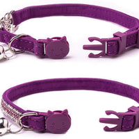 Upaw Rhinestone - Collar para gato (2 unidades), color morado - BESTMASCOTA.COM