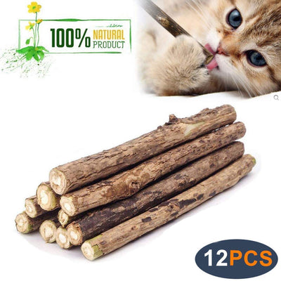 WoLover - Palos de Silvervine naturales para gatos, palitos de gato, palillos de masticar Matatabi, palillos de dientes molares para masticar gatitos - BESTMASCOTA.COM