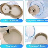 Alimentador automático para gatos y dispensador de agua en juego con alfombrilla de comida para mascotas para perros pequeños, medianos, cachorros, gatitos, gran capacidad, 1 galón x 2 - BESTMASCOTA.COM