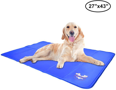 Alfombrilla de auto refrigeración para mascotas para perreras, cajones y camas- ARF Pets, Azul - BESTMASCOTA.COM